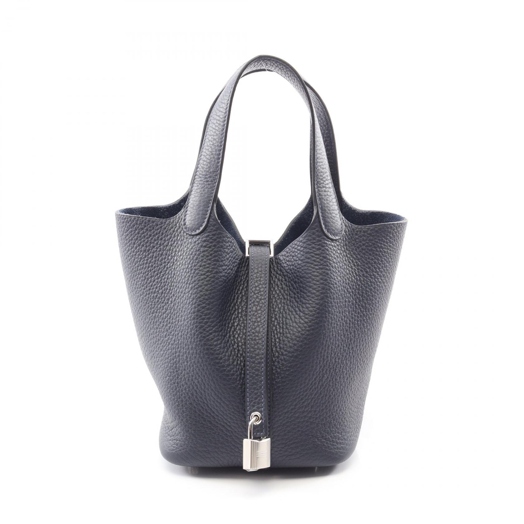 エルメス HERMES ピコタンロックPM ハンドバッグ バッグ レザー トリヨンクレマンス トリヨンクレマンス ブルーニュイ K刻印(2025年製造) レディース ネイビー系 【中古】