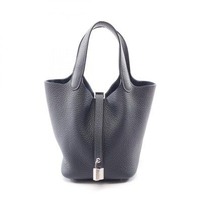 エルメス HERMES ピコタンロックPM ハンドバッグ バッグ レザー トリヨンクレマンス トリヨンクレマンス ブルーニュイ K刻印(2025年製造) レディース ネイビー系 【中古】