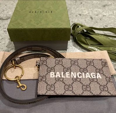 GUCCI x BALENCIAGA The Hacker Strap With Card Case "Beige/Ebony"