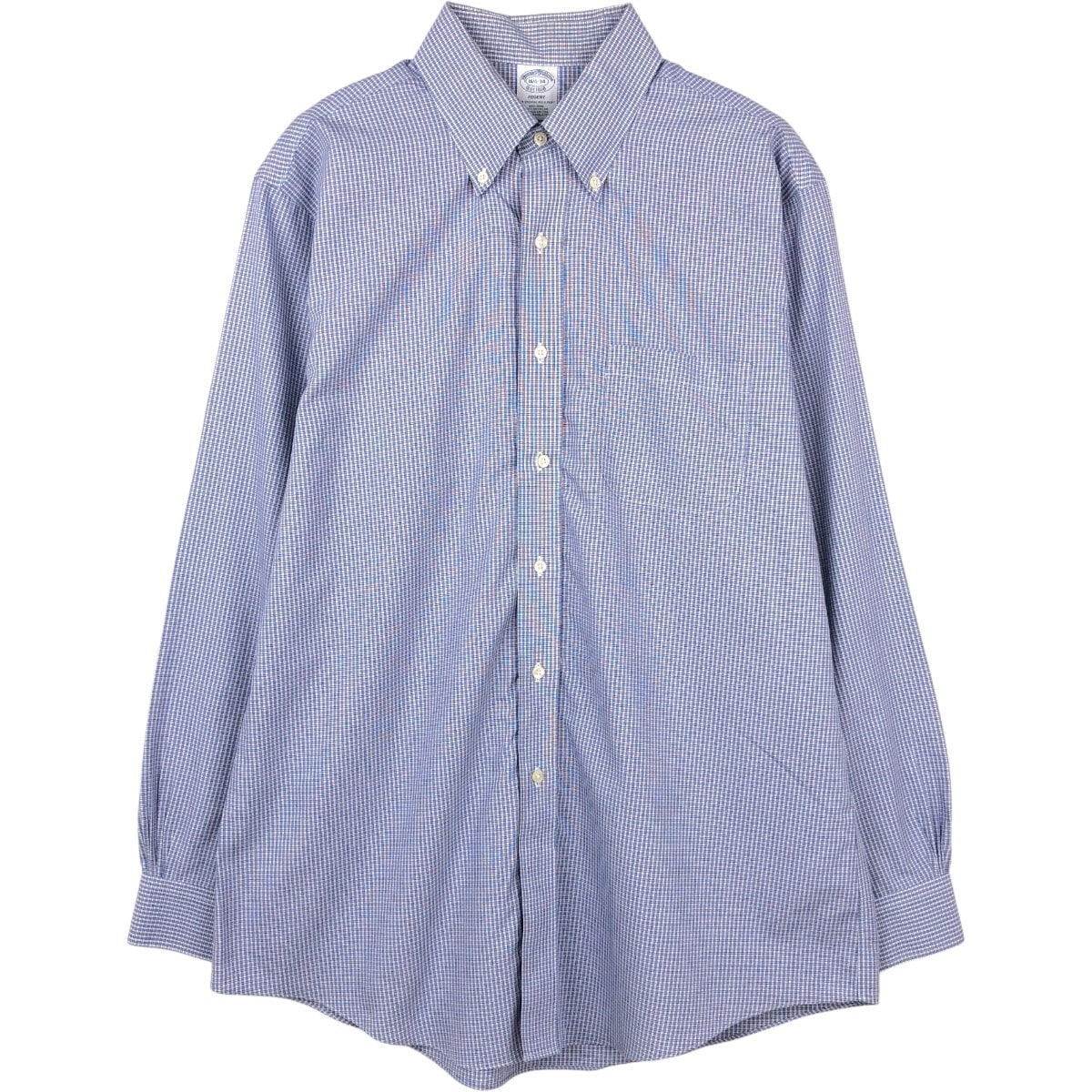 古着 ブルックスブラザーズ Brooks Brothers Est.1818 REGENT 長袖 ボタンダウンチェックシャツ メンズL相当/eaa666460