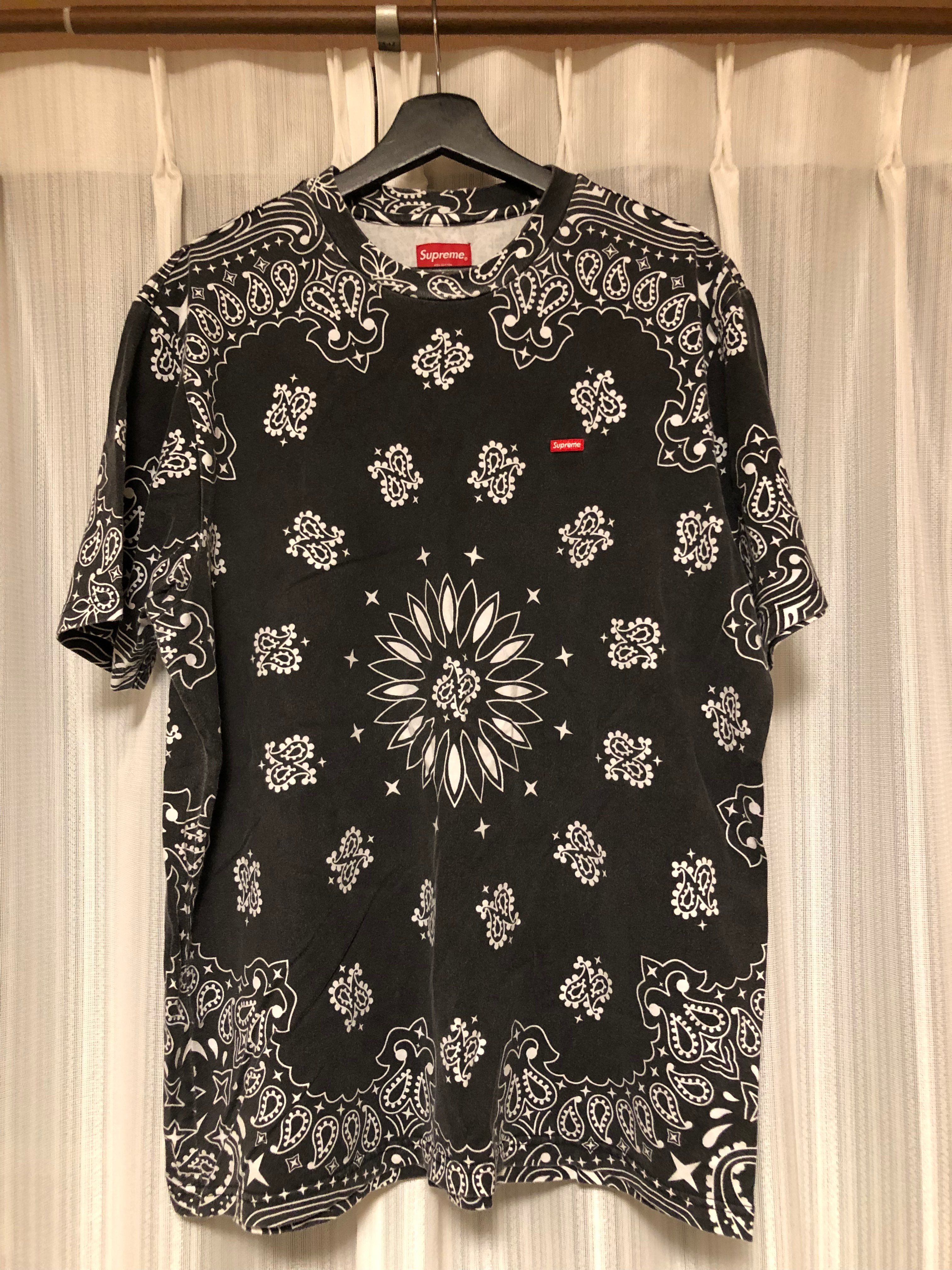Supreme Small Box Tee "Bandana Black"(21SS)