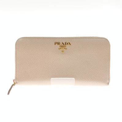 PRADA プラダ サフィアーノレザー 財布 ラウンドファスナー 長財布 1ML506 ベージュ