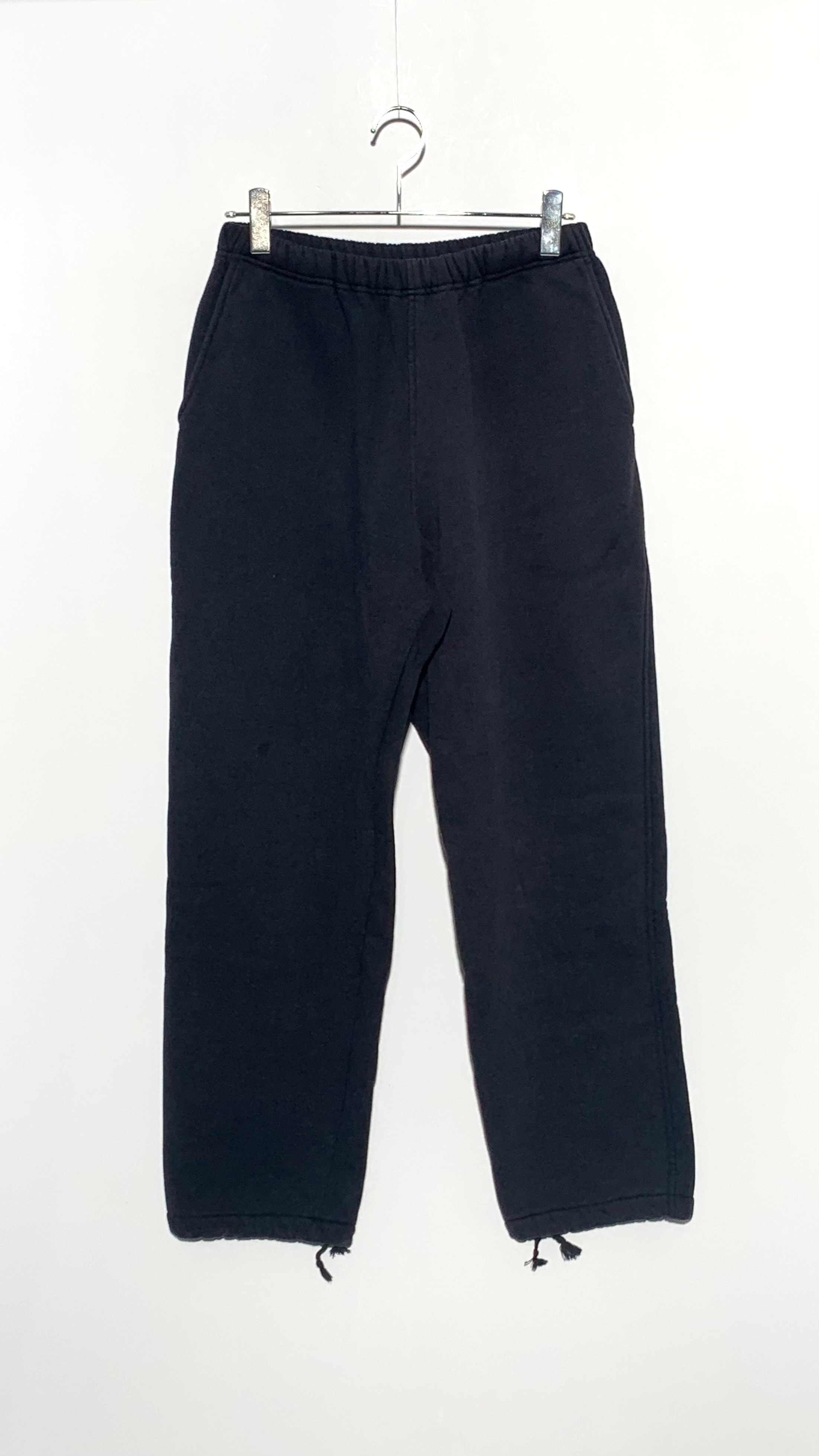 COMOLI 22AW COTTON FLEECE SWEAT PANTS Fade Black