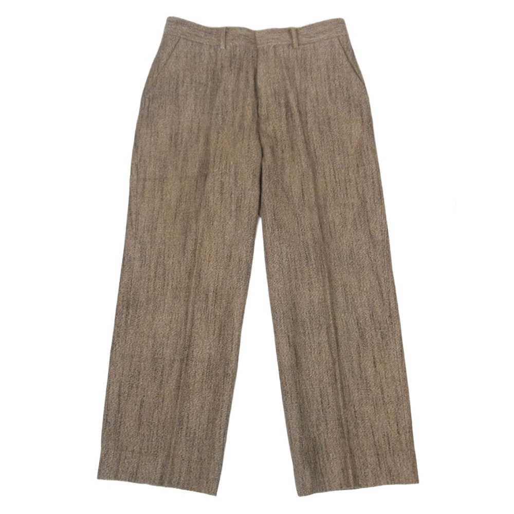 AURALEE オーラリー 20AW A20AP02MT Wool Silk Mix Tweed Slacks シルク混 ツイード ウール スラックス パンツ ライトブラウン系 3【中古】