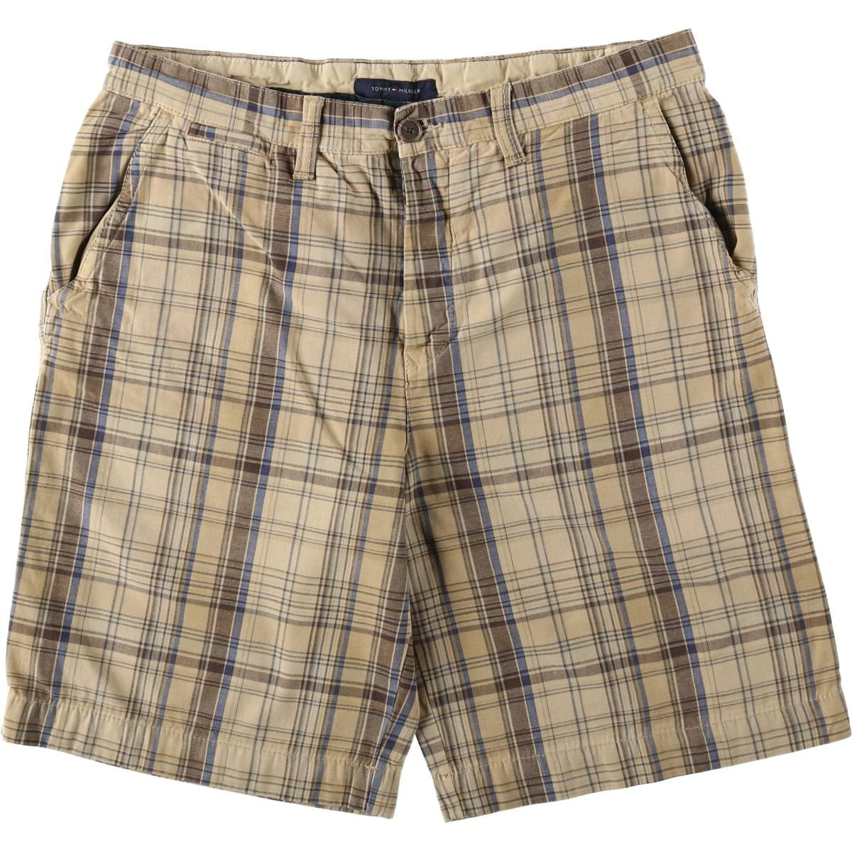 古着 トミーヒルフィガー TOMMY HILFIGER チェック柄 チノショーツ ハーフパンツ メンズw38相当/eaa648151