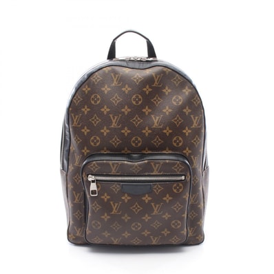 ルイ・ヴィトン LOUIS VUITTON ジョッシュ リュックサック バックパック バッグ PVCコーティングキャンバス レザー モノグラム・マカサー メンズ ブラウン系 / ブラック系 M41530 【中古】