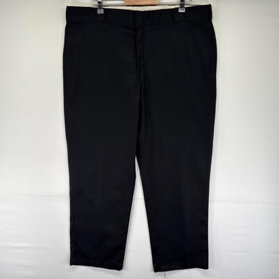 古着 ディッキーズ Dickies パンツ ワークパンツ チノパン スラックス 874 ジッパーフライ ストレート W42 L30 ブラック系 メンズ