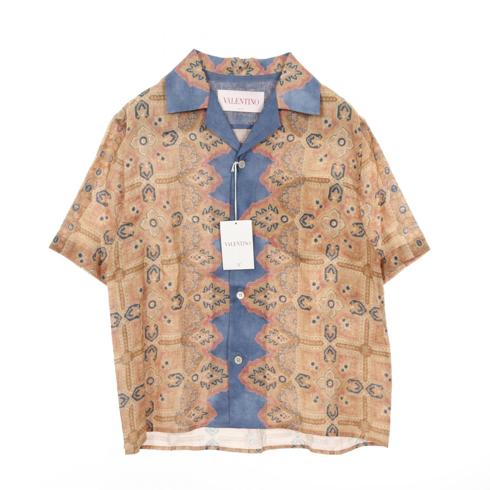 ヴァレンチノ Valentino VOYAGE IMAGINAIRE 衣料品 トップス ファブリック メンズ ブラウン系 / ブルー系 / マルチカラー 【中古】