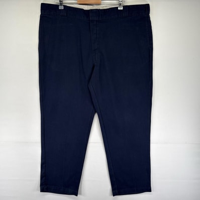 古着 ディッキーズ Dickies パンツ チノパン 874 ワンポイントロゴ ジッパーフライ 大きいサイズ W44 L30 ネイビー系 メンズ