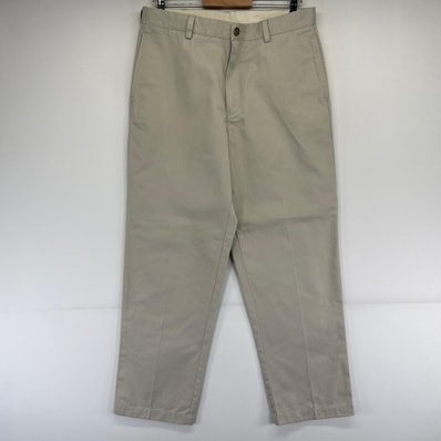 古着 エルエルビーン L.L.Bean パンツ テーパード センタープレス チノパン w33×L29 ベージュ系 メンズ