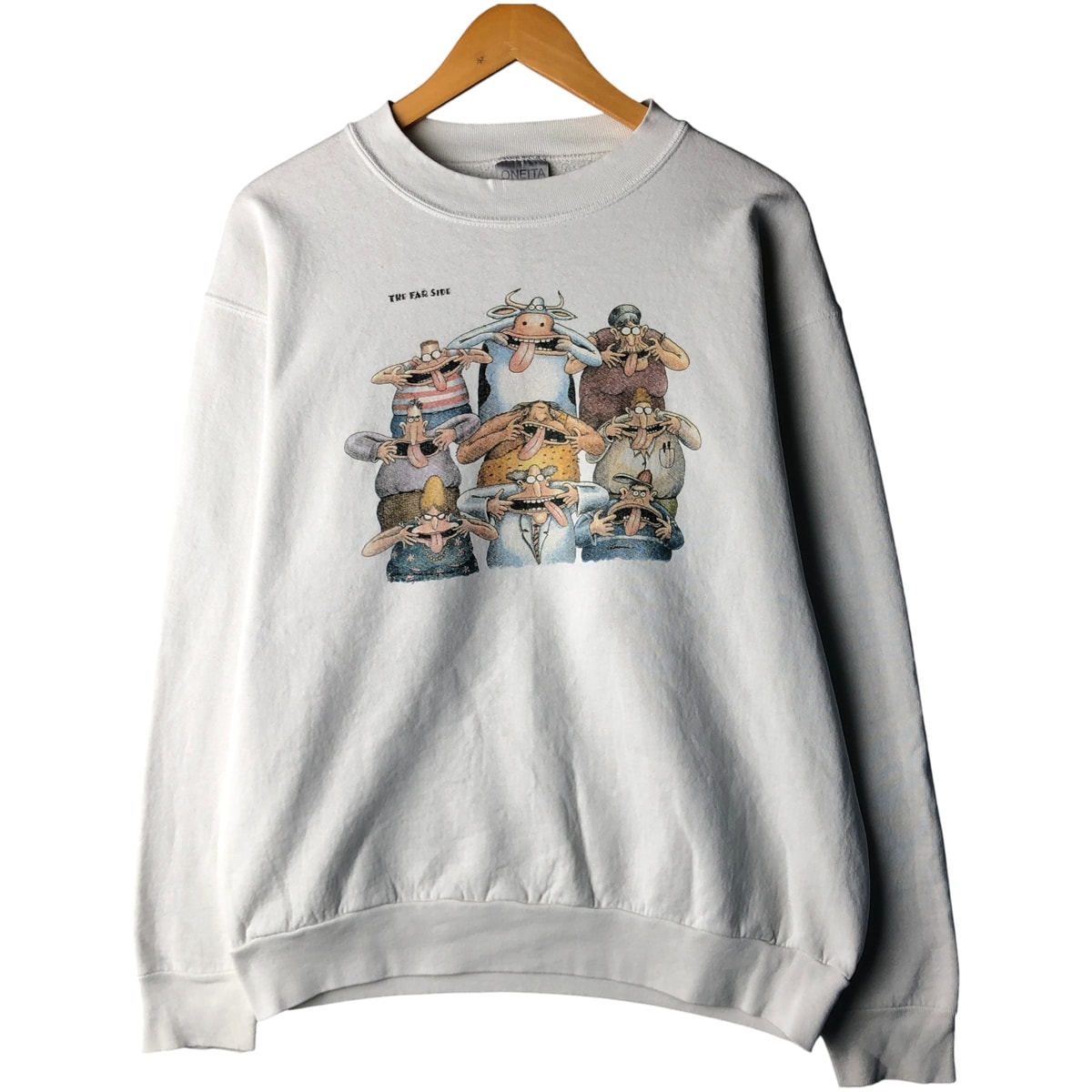古着 90年代 オニータ ONEITA The Far Side キャラクタースウェットシャツ トレーナー USA製 メンズXL相当 ヴィンテージ/eaa480349