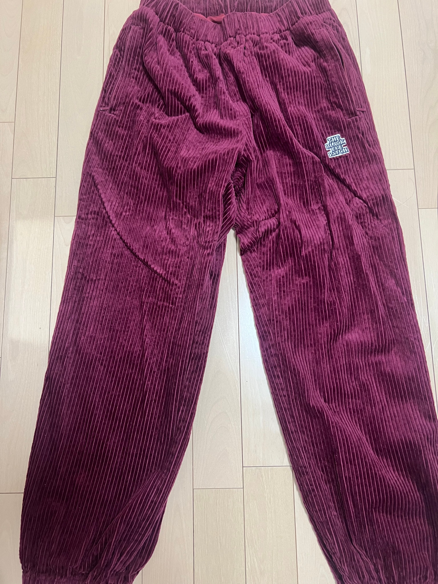 Black Eye Patch OG Label Corduroy Track Pants "Burgundy"