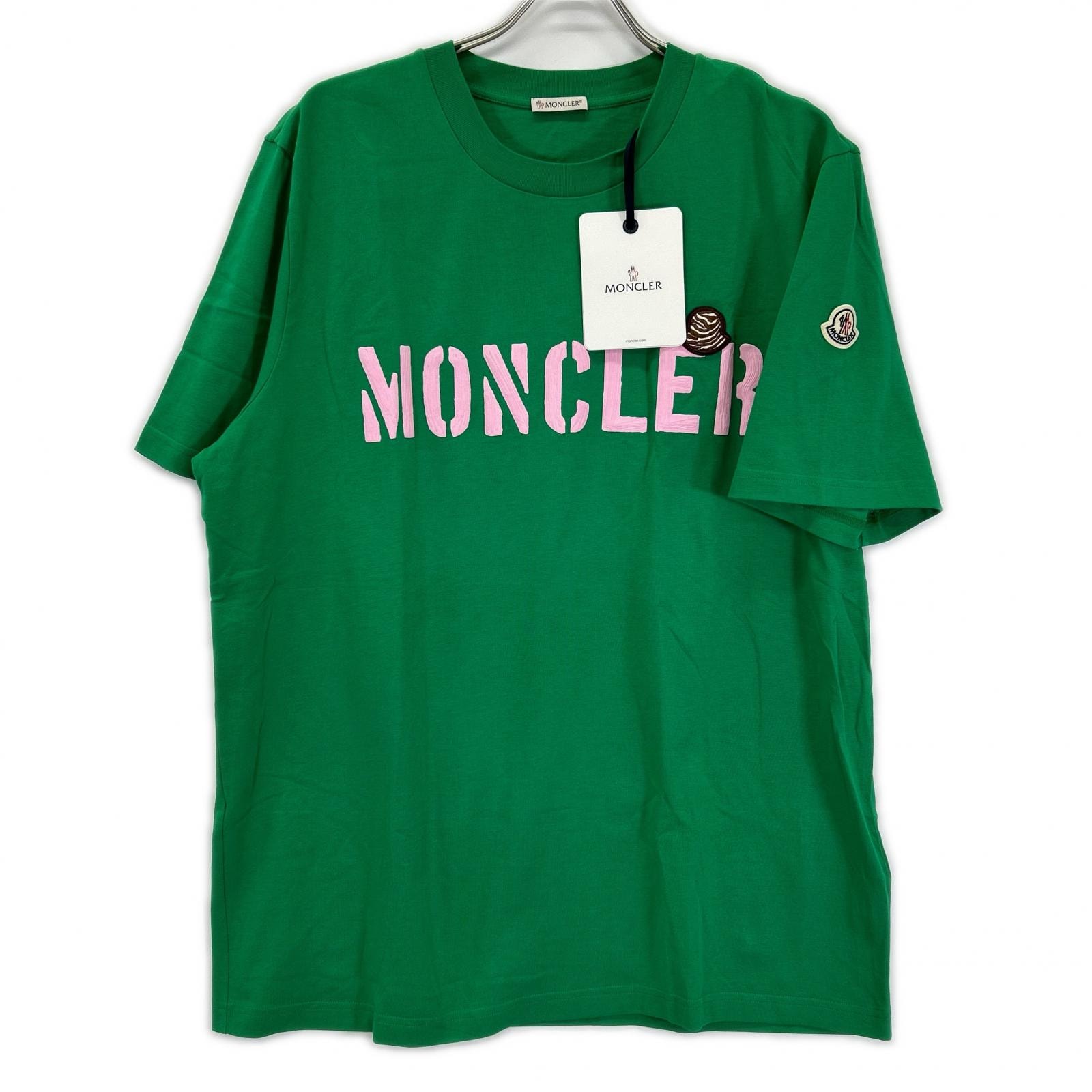 モンクレール 22年 グリーン ロゴ SS TSHIRT XL