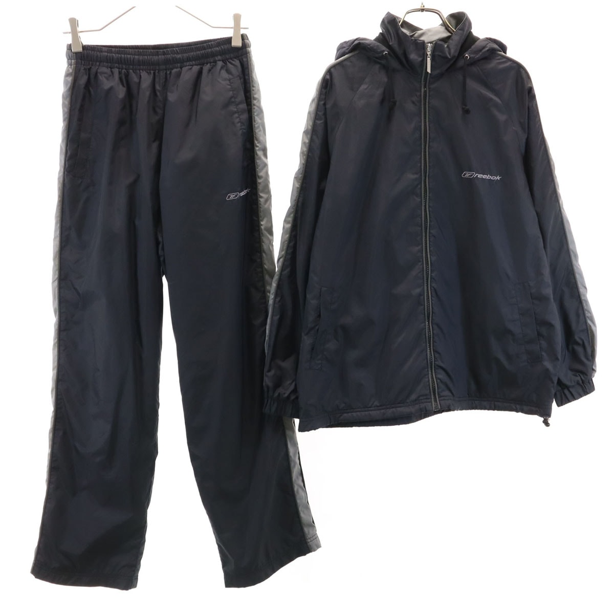 Reebok リーボック ウインドブレーカー 上下セットアップ S ブラック