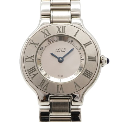 ★最終価格【6wfb0129】カルティエ マスト21 SM W10109T2 シルバー文字盤【中古】腕時計 レディース