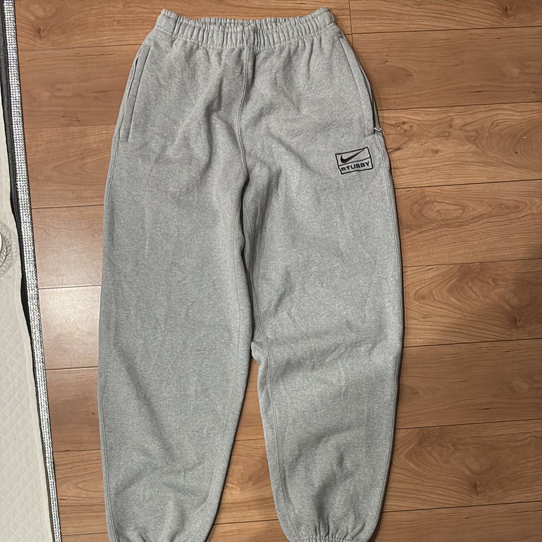 Stussy x Nike Fleece Pants (US Size) "Grey" DO9340-063