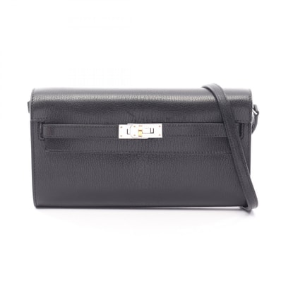 エルメス HERMES ケリートゥーゴー エレクトラム金具 ショルダーバッグ バッグ レザー シェーブルシャムキラ シェーブル ブラック(エルメス) K刻印(2025年製造) レディース ブラック系 【中古】