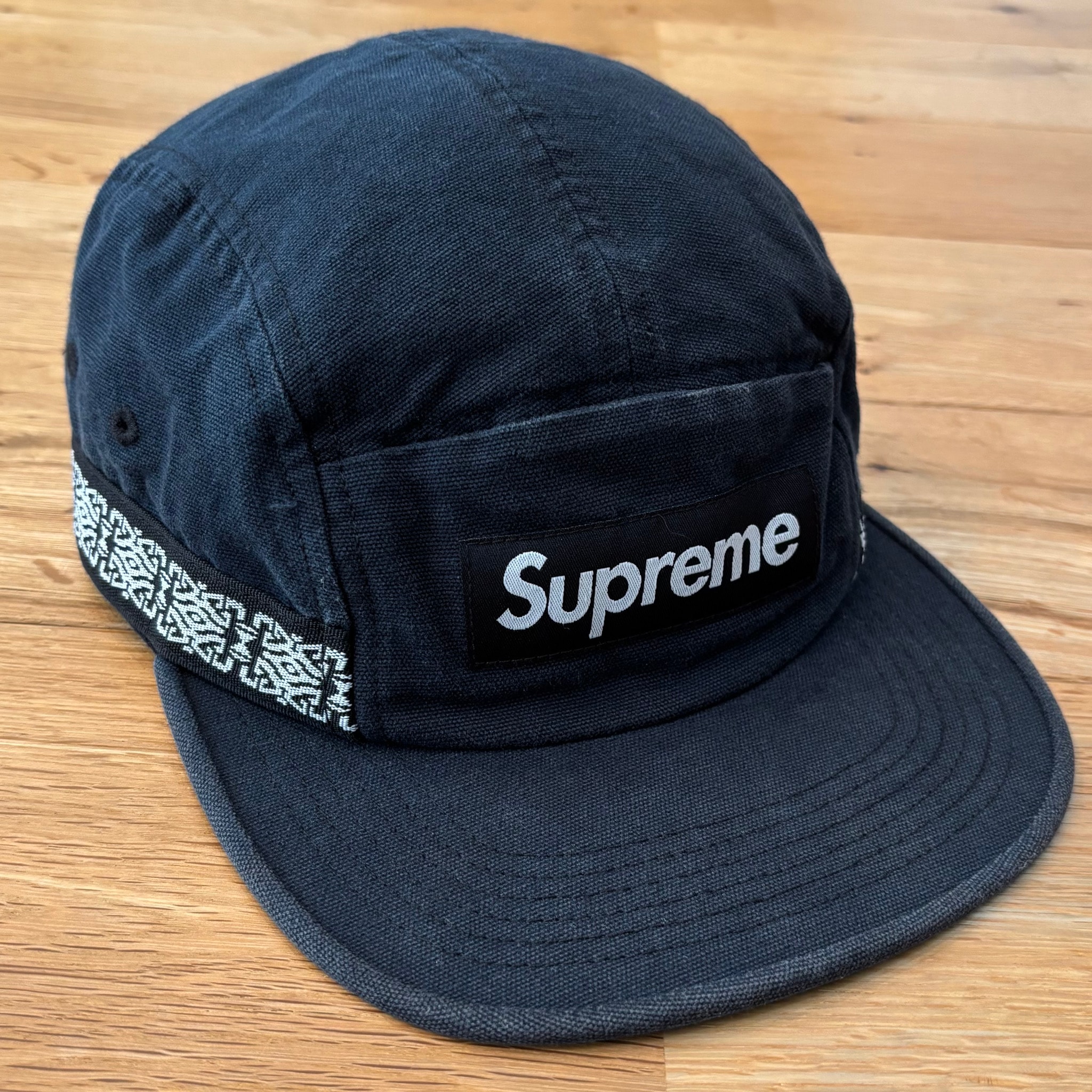 Supreme Side Tape Camp Cap ブラック シュプリーム