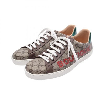 グッチ GUCCI GGスプリーム スニーカー 靴 PVCコーティングキャンバス メンズ ベージュ系 / ブラウン系 623236 【中古】