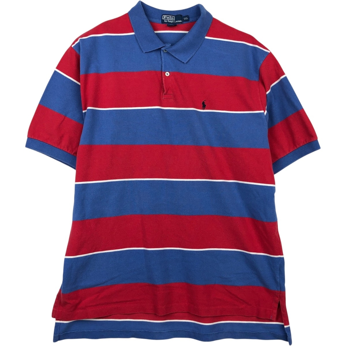 古着 ラルフローレン Ralph Lauren POLO by Ralph Lauren 半袖 ボーダー ポロシャツ メンズXXL相当/eaa623995