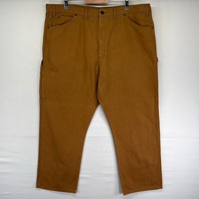 古着 ディッキーズ Dickies パンツ ハンマーループ スパナポケット ワンポイントロゴ 大きいサイズ w44 L30 ブラウン系 メンズ