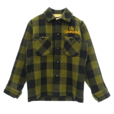 TENDERLOIN テンダーロイン 08AW T-BUFFALO JKT バッファロー チェック ウール ジャケット モスグリーン系 XS【中古】