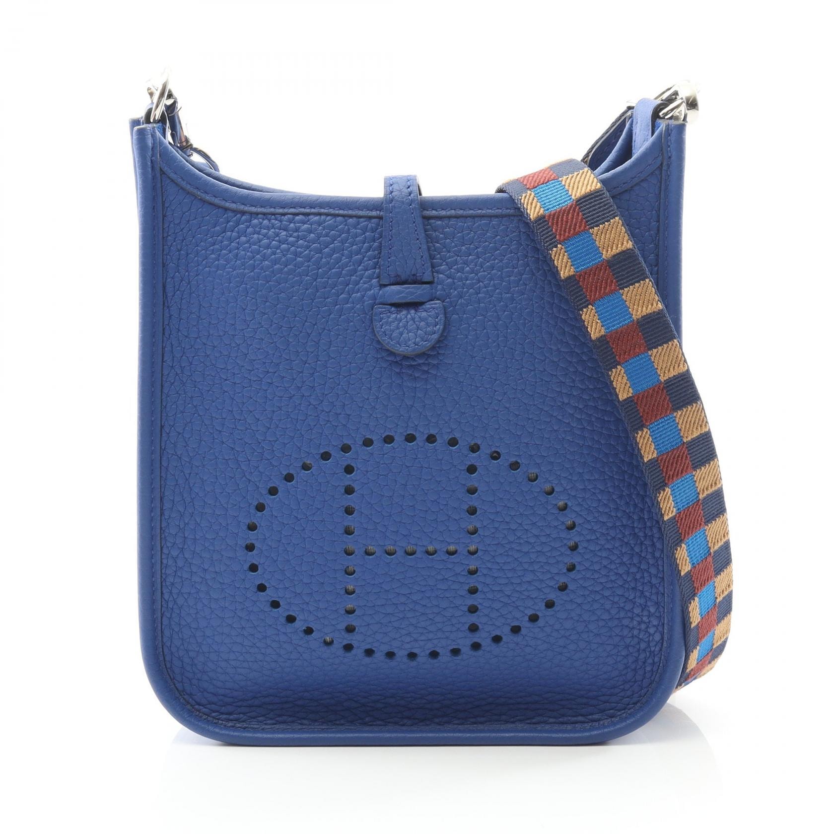 エルメス HERMES エヴリンTPM アマゾン ショルダーバッグ バッグ レザー トリヨンクレマンス トリヨンクレマンス Z刻印(2021年製造) レディース ブルー系 ブルーロイヤル 【中古】