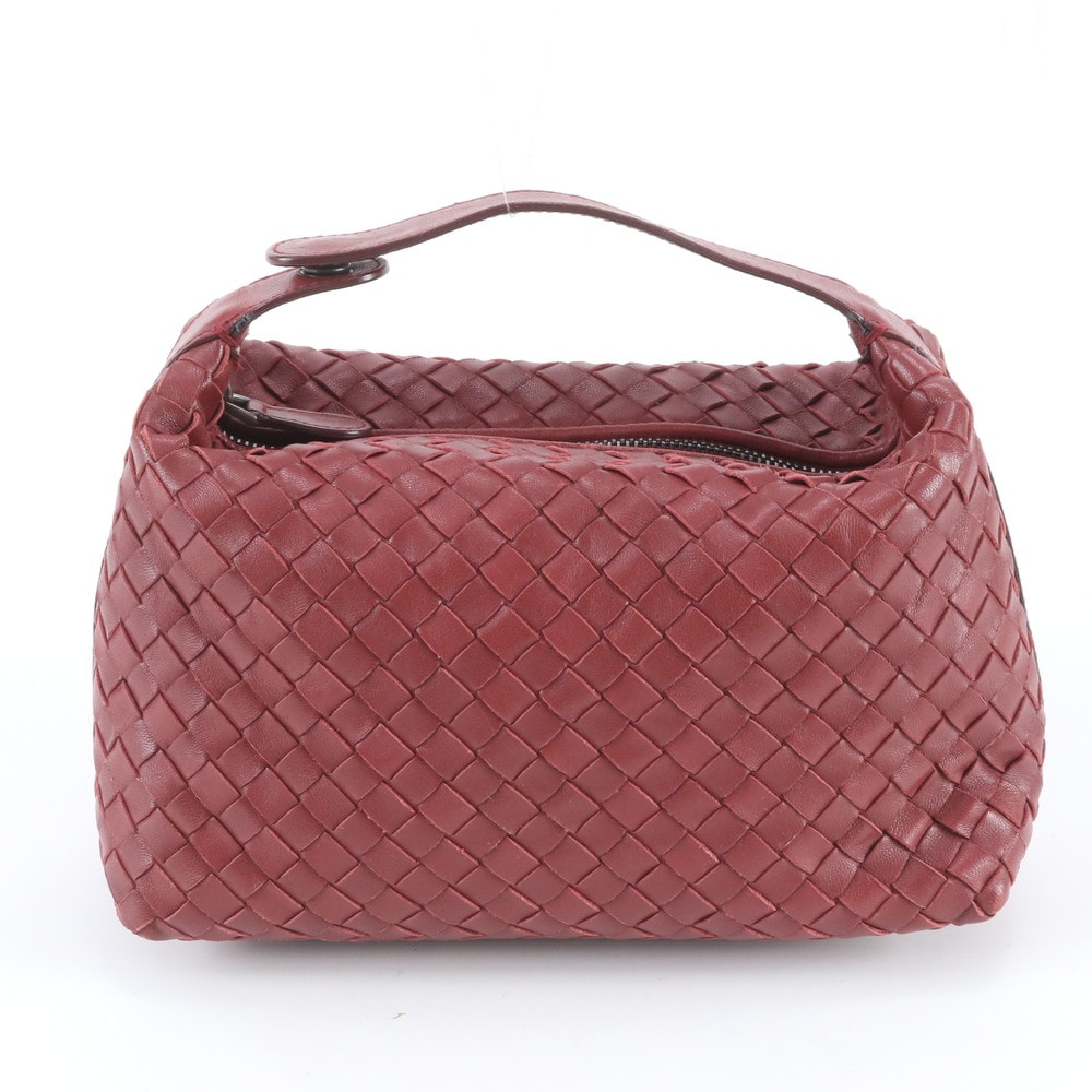 ■美品 ボッテガヴェネタ イントレチャート編みこみ ポーチ