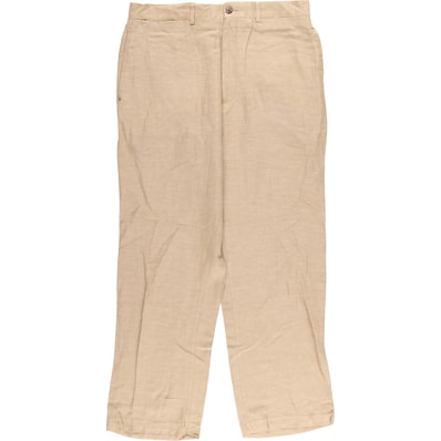 古着 00年代~ ノーティカ NAUTICA ヘリンボーン シルク×リネンパンツ スラックス メンズw34相当/eaa574386