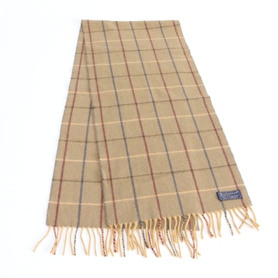 ■美品 バーバリー カシミヤ 100% ベージュ フリンジマフラー