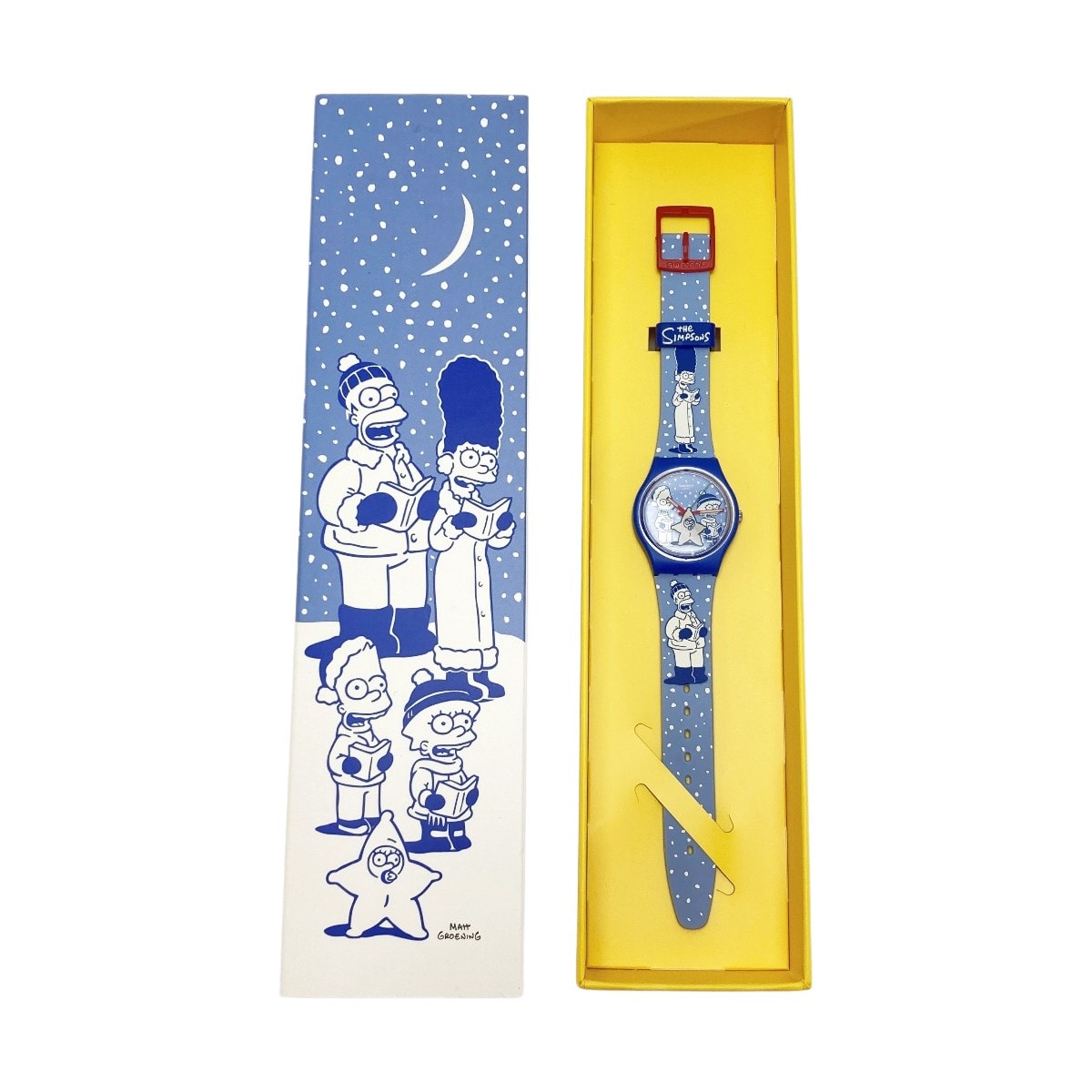 ☆☆SWATCH スウォッチ ザ・シンプソンズ コラボモデル タイディングス・オブ・ジョイ SO28Z126 クォーツ 腕時計 箱有