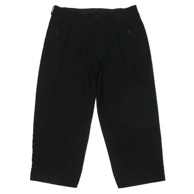 Yohji Yamamoto POUR HOMME ヨウジヤマモトプールオム 24SS HS-P44-500 Ta TUXEDO M-TUXEDO TUCK PANTS タキシード素材 タック パンツ ブラック系 2【中古】