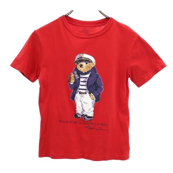 POLO RALPH LAUREN ポロラルフローレン ポロベア プリント 半袖 Tシャツ 140 レッド系