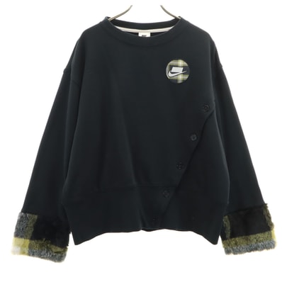 美品 NIKE ナイキ 長袖 スウェット トレーナー M ブラック 裏起毛