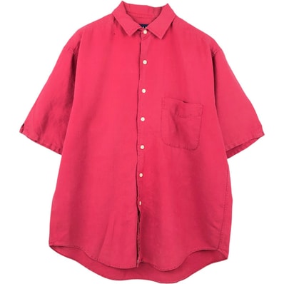 古着 90年代 ギャップ GAP オールドギャップ 半袖 コットン×リネンシャツ メンズM相当 ヴィンテージ/eaa660738