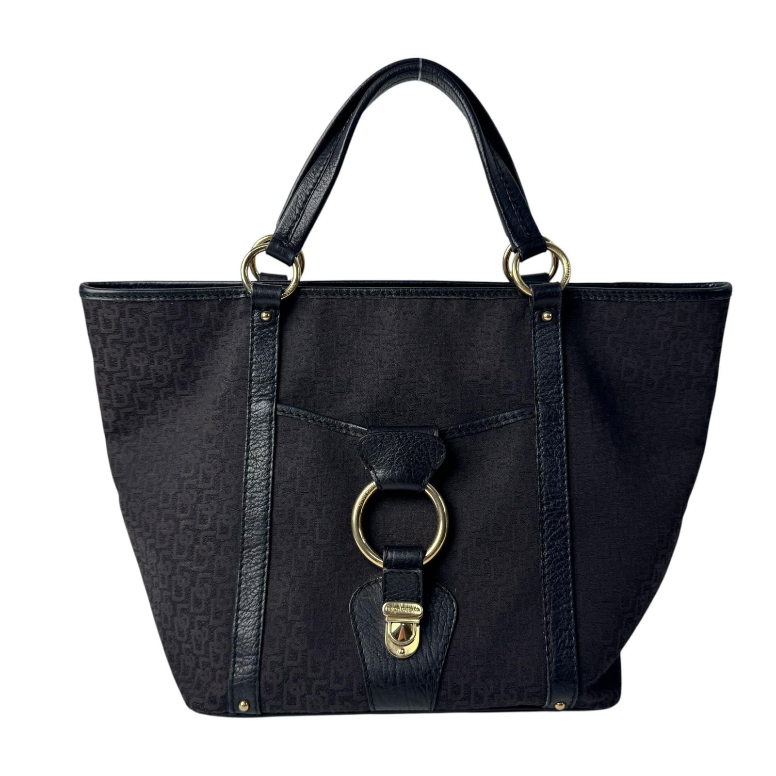 ドルチェ&ガッバーナ D&G Dolce&Gabbana ロゴ キャンバス レザー ヴィンテージ トートバッグ レディース