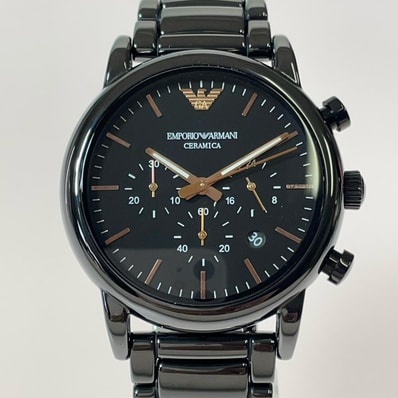 EMPORIO ARMANI エンポリオアルマーニ CERAMICA セラミカ メンズ クォーツ 腕時計 クロノグラフ 本体のみ AR-1509