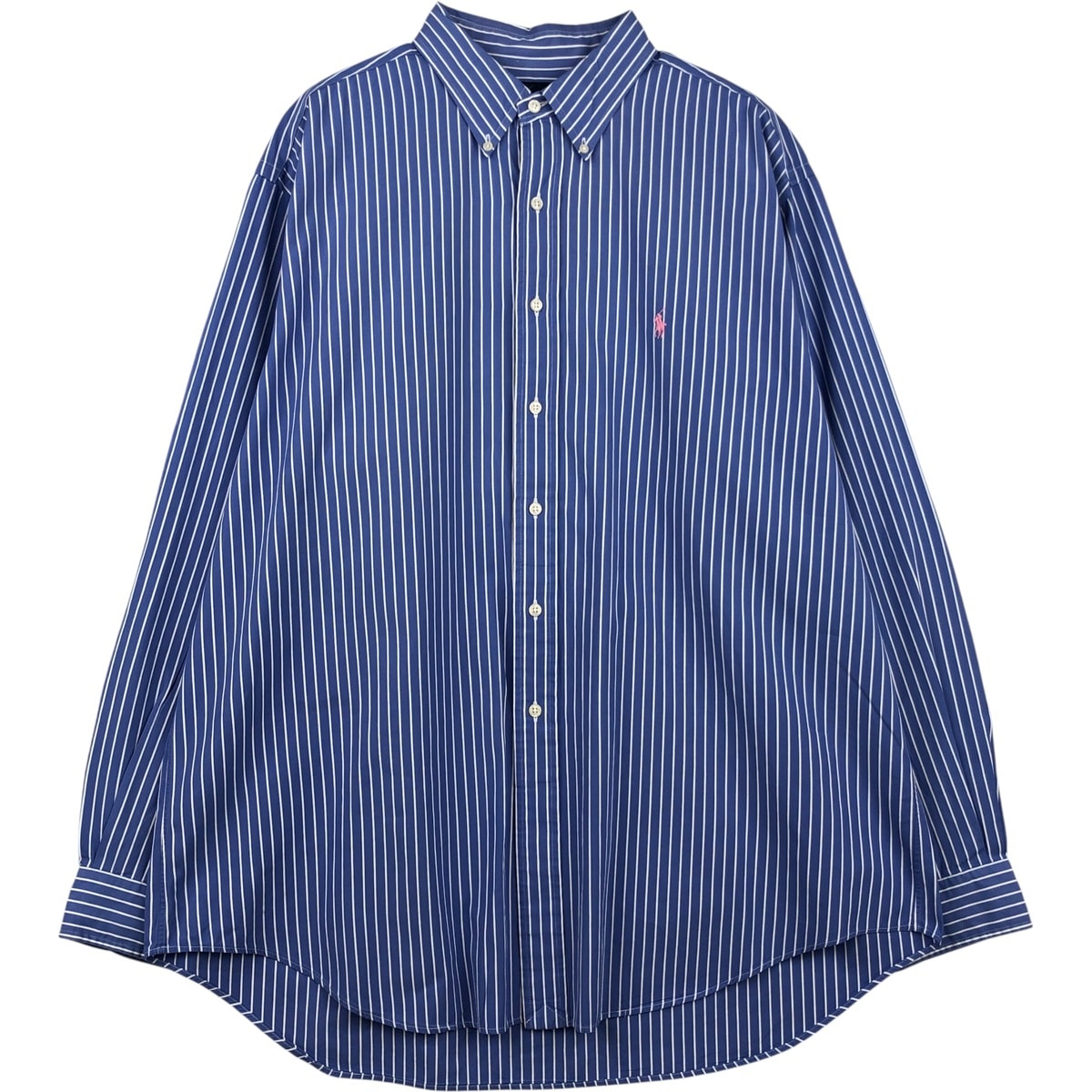 古着 ラルフローレン Ralph Lauren CLASSIC FIT クラシックフィット 長袖 ボタンダウンストライプシャツ メンズXL相当/eaa614718