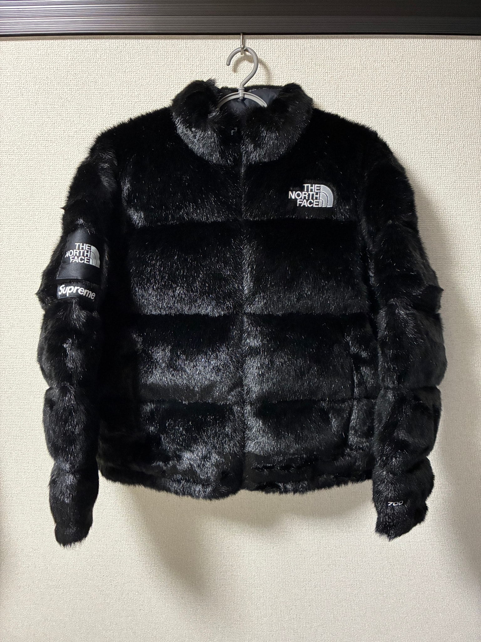 Supreme x The North Face Faux Fur Nuptse Jacket "Black"