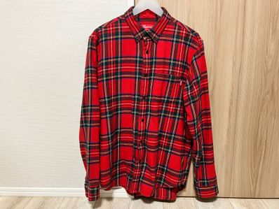 Supreme Tartan L/S Flannel Shirt "Red"