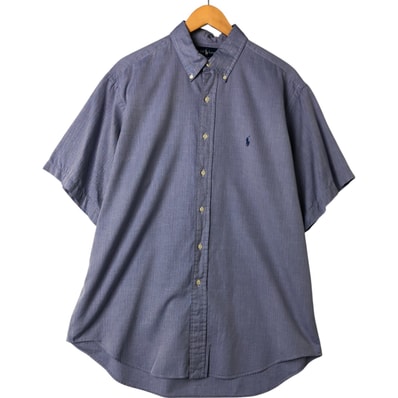 古着 ラルフローレン Ralph Lauren YARMOUTH 半袖 ボタンダウンシャツ メンズL相当/eaa551136