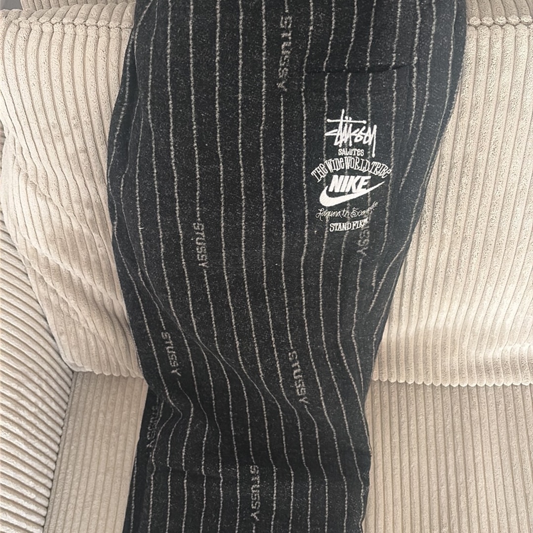 Stussy x Nike Striped Wool Pants "Black"