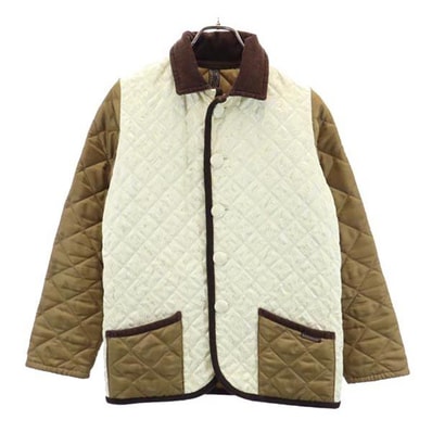 LAVENHAM ラベンハム 日本製 キルティングジャケット 36 茶系 フロントレース