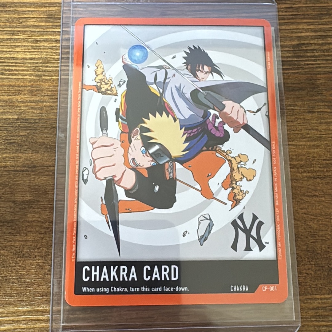 チャクラカード (ナルト / サスケ) :開封済 [CP-001][EN](プロモーションカード「ナルト × ヤンキース ゲームナイト」)