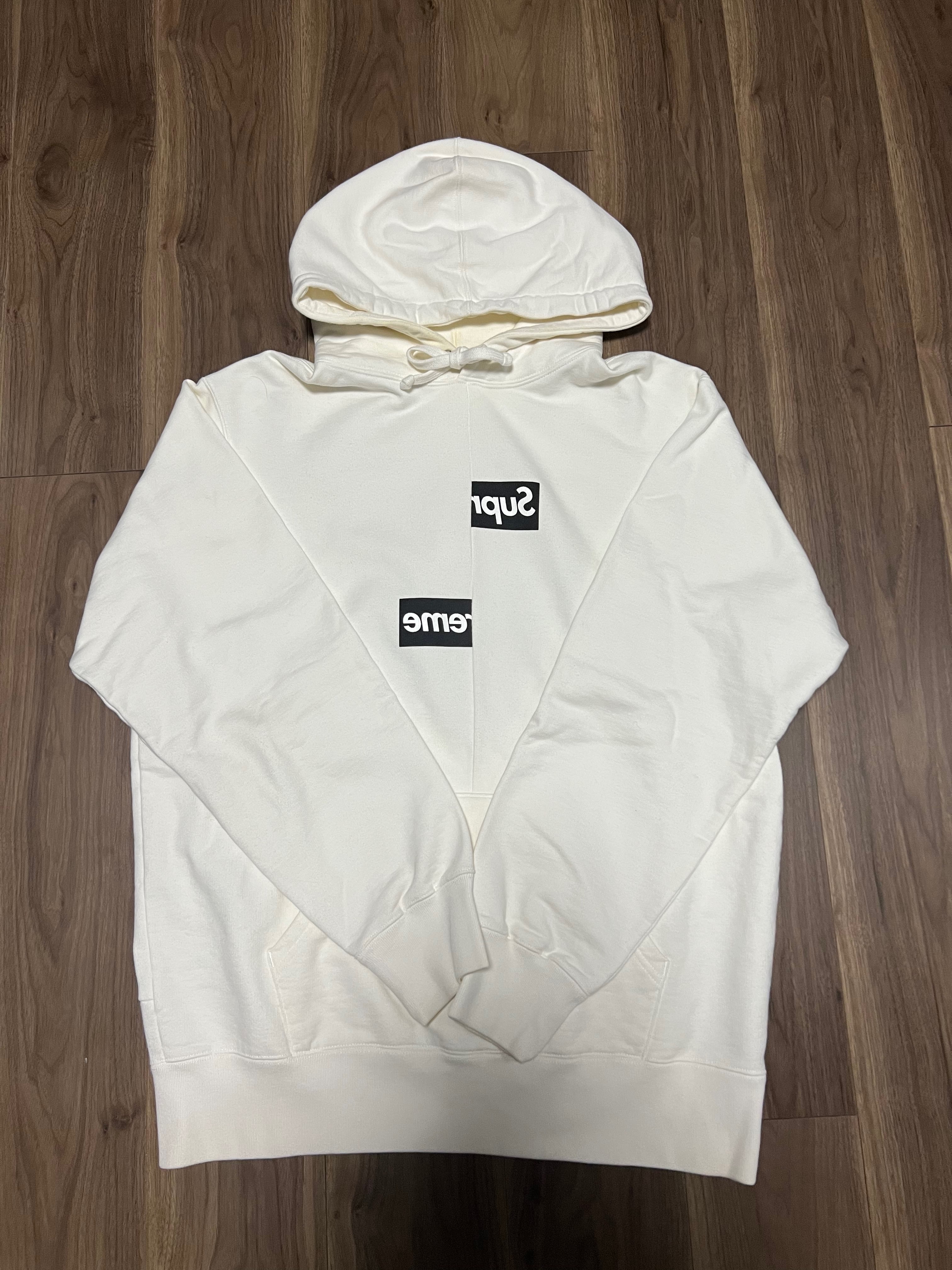 Supreme / Comme des Garçons SHIRT® Split Box Logo Hooded Sweatshirt "White"
