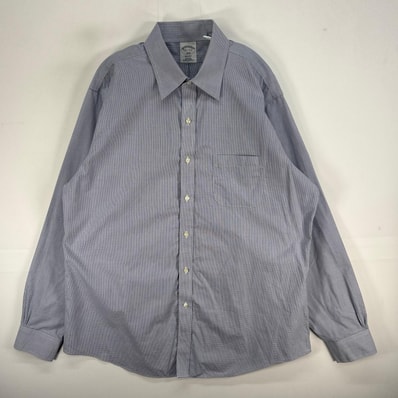 古着 ブルックスブラザーズ Brooks Brothers 長袖シャツ 1818 REGENT L ネイビー系 チェック メンズ