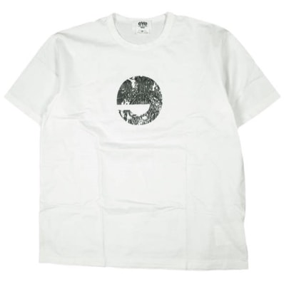 eYe COMME des GARCONS JUNYA WATANABE MAN アイ コムデギャルソン ジュンヤワタナベマン 25SS 日本製 綿度詰天竺 製品プリント Tシャツ WO-T909 M WHITE 半袖 クラッキングプリント トップス