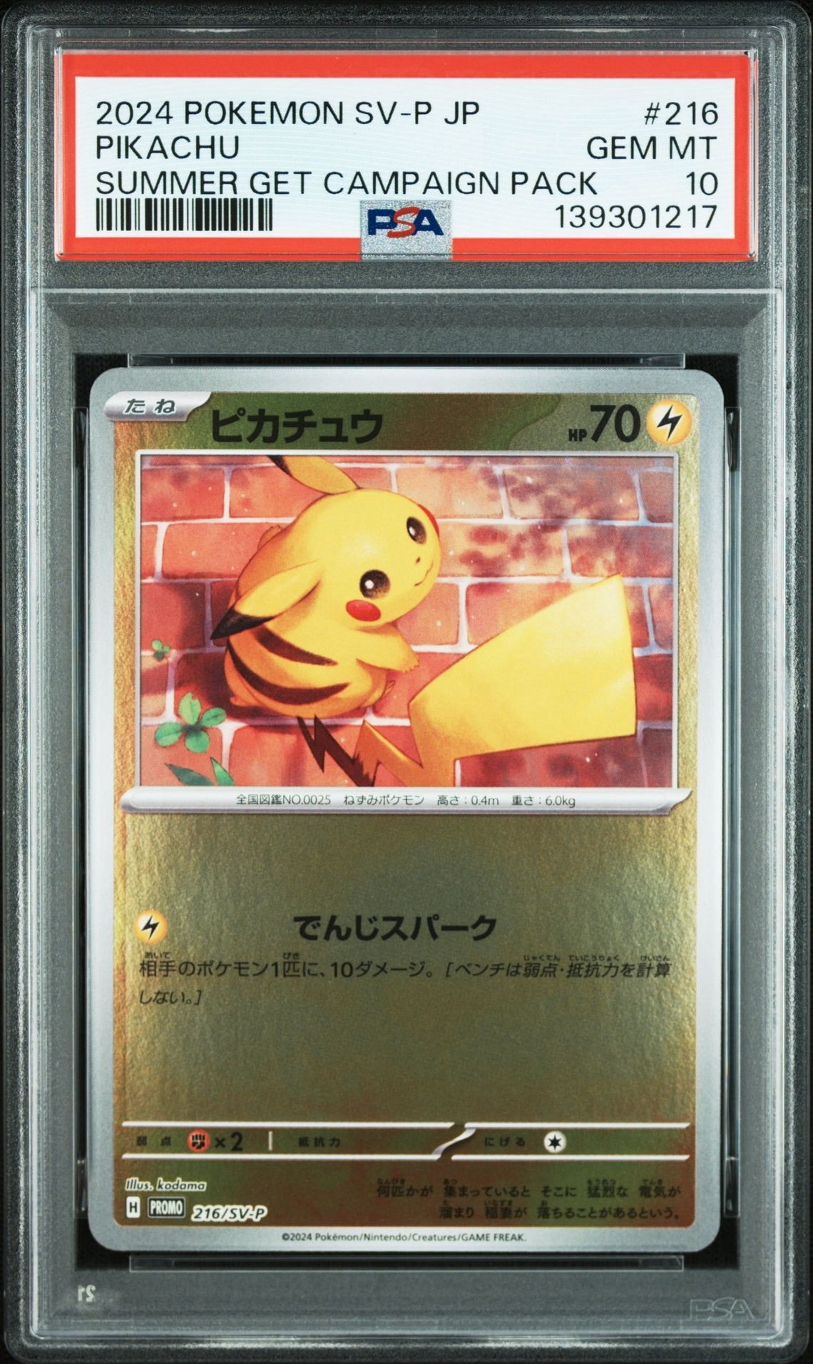 ピカチュウ P [SV-P 216](プロモカードパック「ポケカの夏がキタ!プロモカードGetキャンペーン!」)