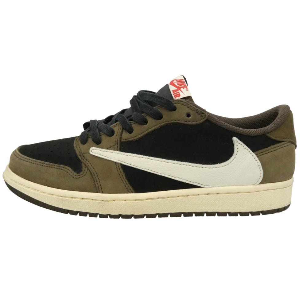 NIKE ナイキ CQ4277-001 【フェイクバスターズ鑑定済】 Travis Scott Air Jordan 1 Low OG SP-T Black Dark Mocha【中古】