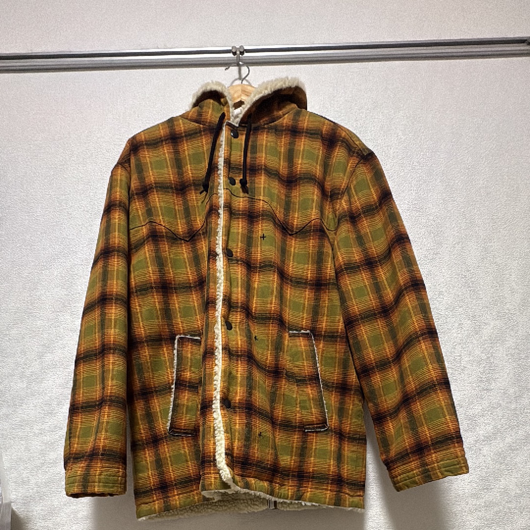 Supreme x Number (N)ine Faux Shearling Hooded Coat "Plaid"